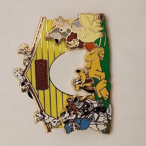 Disney Parks Pluto with the Disney Dogs Hanging in Dog House 3D Trading Pin